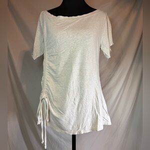 POL Women's Linen Blend Crew T-Shirt